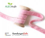 Bio Flachkordel - 1,2 cm - rosa mélange - Albstoffe - Hamburger Liebe
